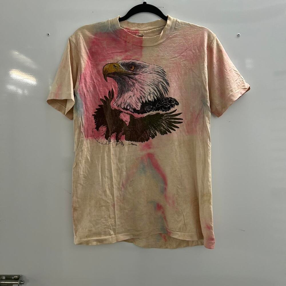 VTG 70s tie-dye eagle tee
